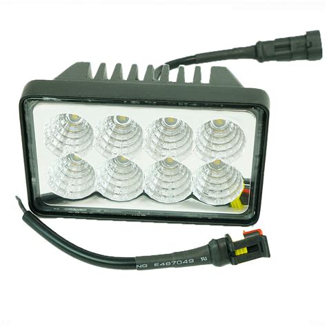 john deere 325 skid steer lights|LED Headlight with Clip for John Deere®, New Holland®, Case® .